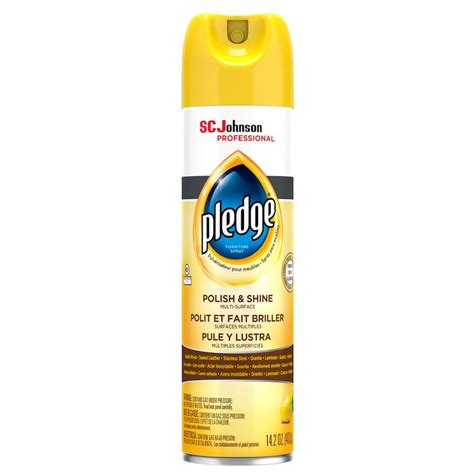 Buy SC Johnson Pledge Wood Furniture Polish, Lemon Aerosol, 14.2 Oz ...