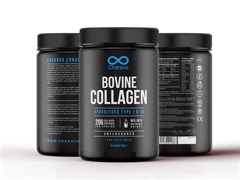 Buy Charava Collagen Powder 400 Grams, Premium Bovine Collagen Peptides ...