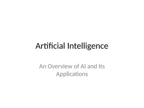 Image result for Artificial Intelligence Overview