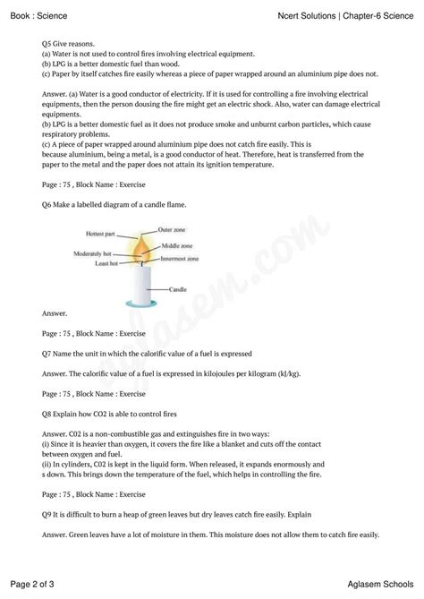 Science Chapter 4 Class 8 Exercise 的图像结果