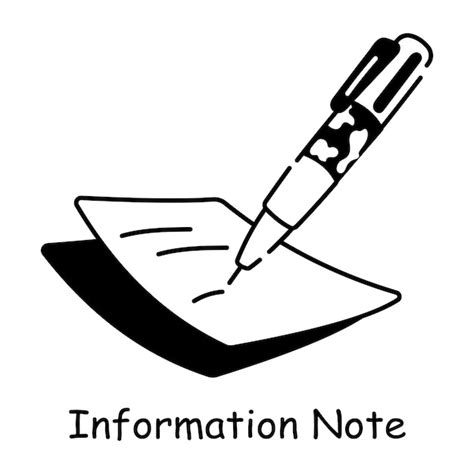 Premium Vector | A drawing of a note with a pen in it