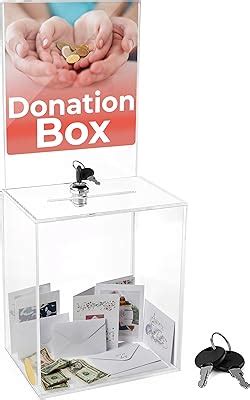 My Charity Boxes Clear Donation Box for Fundraising with Lock & India ...