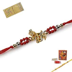 Buy StyleMyWay Stone Studded Bal Gopal Rakhi with Rakhi Tilak at Amazon.in
