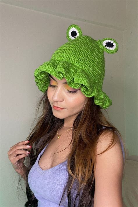 Frog Crochet Bucket Hat | Sugercandy – SUGERCANDY