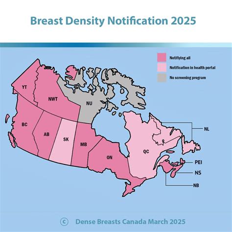 density map march 2025 | Dense Breasts Canada