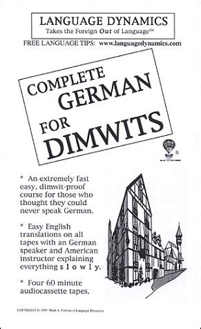 Buy Complete German for Dimwits Book Online at Low Prices in India ...