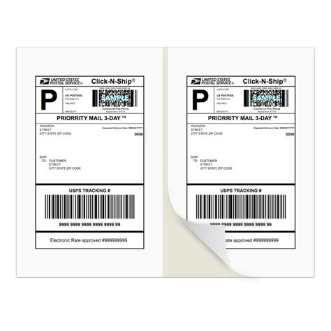 PACKZON Shipping Labels with Self Adhesive, Square Corner, For Laser ...