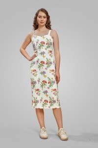 Attire Empire Women Bodycon Multicolor Midi/Calf Length Dress - Buy ...