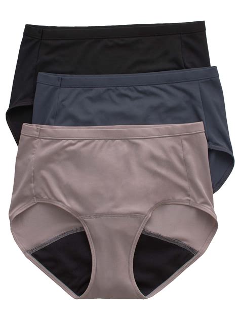 Buy Hanes Women’s Comfort Period, Light Leak Protection Brief Underwear, 3-Pack Online at Lowest ...