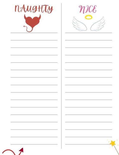 Naughty Nice List Printable - prntbl.concejomunicipaldechinu.gov.co