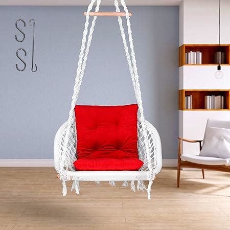 Halder Jute Regular Indoor Outdoor D Shape Hanging Swing Chair (Cotton ...