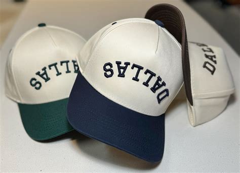 Dallas Upside Down Hat Customize This Hat With Your Own Text Off-white ...