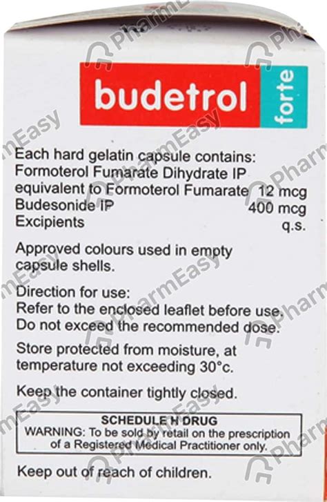 Budetrol Forte Bottle Of 30 Inhalation Capsules: Uses, Side Effects ...