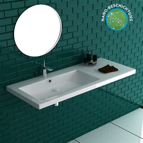 Buy Alpenberger Nano Coating Ceramic Wash Basin 120 x 50 cm with ...