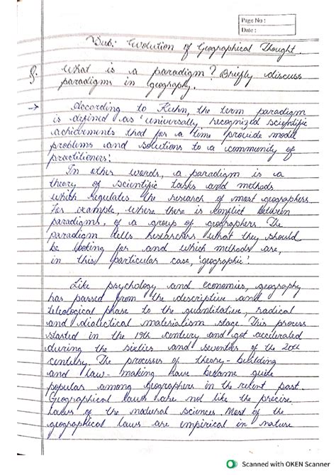kuhns paradigm in geographical thought - Page No : Date : Sub Evolution ...