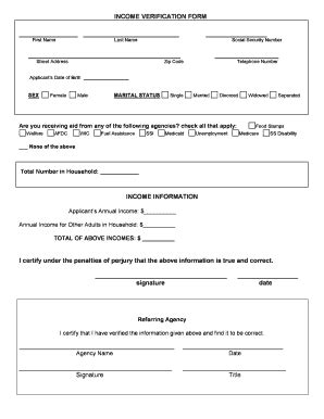 Fillable Online needhamcommunitycouncil income verfication form Fax ...