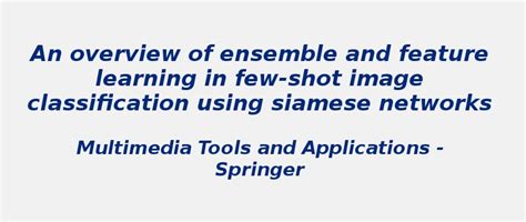 Few-shot image classification using siamese networks | S-Logix