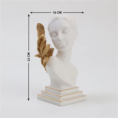 Buy Rivoli Polyresin Feathered Lady Bust Figurine from Home Centre at ...