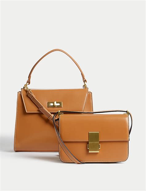 Buy Faux Leather Top Handle Tote Bag at Marks & Spencer