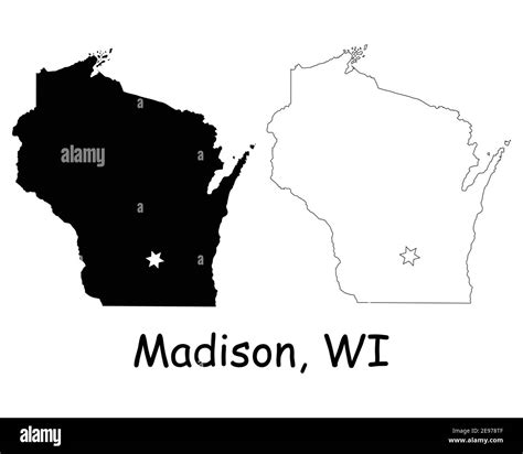 Location wisconsin state map Stock Vector Images - Alamy - capital of wisconsin