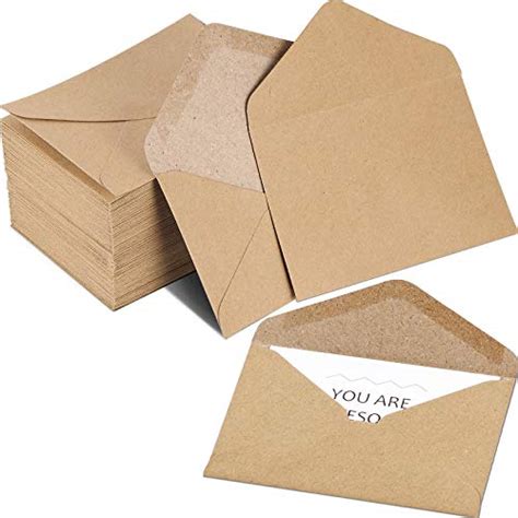 400 Packs Mini Kraft Paper Envelopes Gift Card Envelope Sleeve for ...