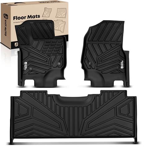 YHTAUTO Floor Mats Fit 2017-2024 Ford F-250 F350 F450 Super Duty Crew ...
