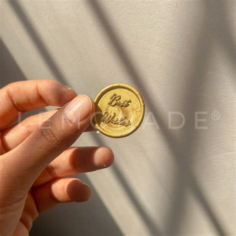 Pre Design - Self Adhesive | Peel-n-Stick Wax Buttons - Best Wishes ...