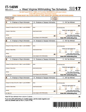 2017-2025 Form WV DoR IT-140W Fill Online, Printable, Fillable, Blank ...