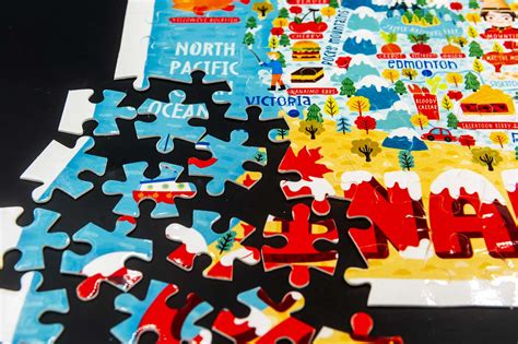 Canada Map Jigsaw Puzzle 300 pieces premium hand made