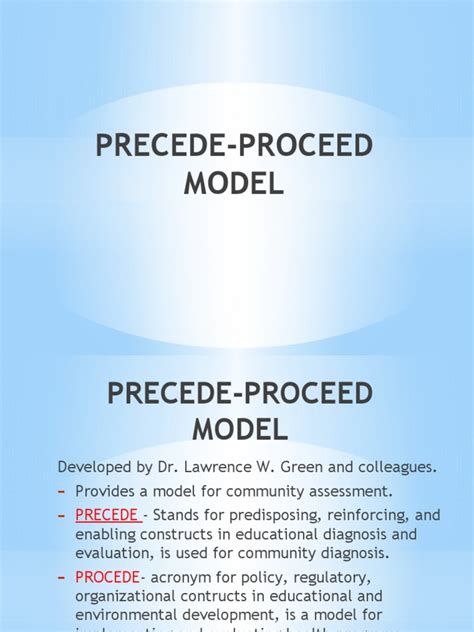 Image result for PRECEDE-PROCEED Model Explained