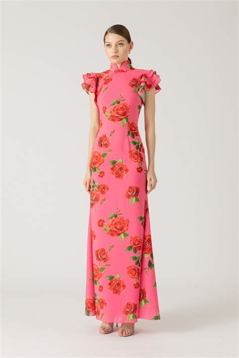 Sylvie Floral Dress in Pink Multi | SAU LEE Official Website