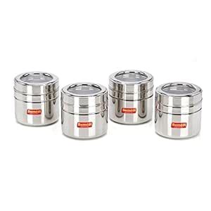 Buy Sumeet Stainless Steel Top See Through/Transparent Lid Mini Storage ...