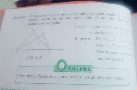 Theorem of converse of cyclic quadrilateral - Brainly.in