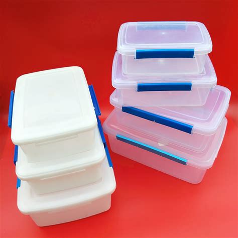 饺子盒学生便当盒酒店密封塑料保鲜盒大号白色透明餐具盒塑料饭盒-阿里巴巴