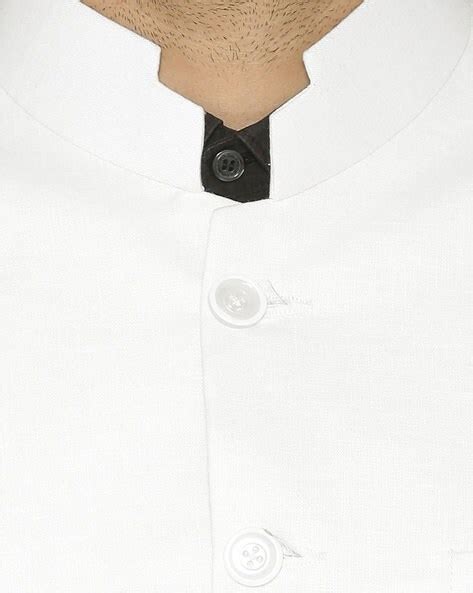Buy White WINTAGE Solid Single-Breasted Blazer with Mandarin Collar | AJIO