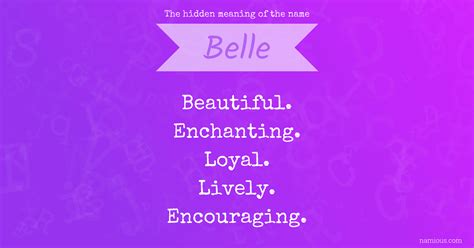 The hidden meaning of the name Belle | Namious