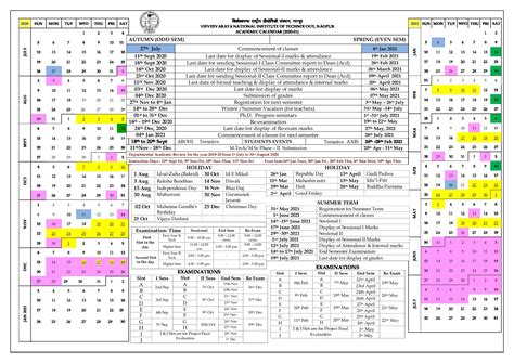Academic Calendar Vnit at Savannah Battles blog