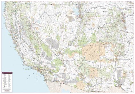 Southwestern United States Wall Map