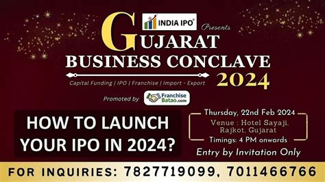 How to Launch Your IPO in 2024, Sayaji Hotel, Rajkot, 22 March 2024 ...