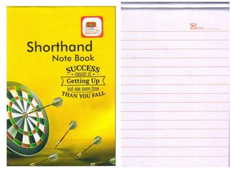 First Click Shorthand/Steno Notebook 160 Pages in a Booklet Pack of 4 ...