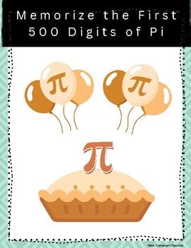Image result for Digits of Pi Printable