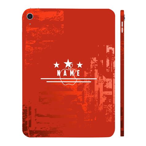 Apple iPad 11th Gen 2025 Star Red with Name Tablet Skins