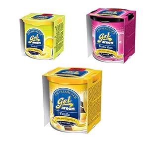 Areon Scented Gel Can Air Freshner (Set of 3) for Car/Home/Office ...