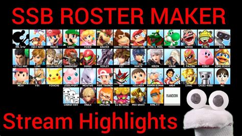 SSB Roster Maker Stream Highlights - Sock's Smash Bros Reboot - YouTube