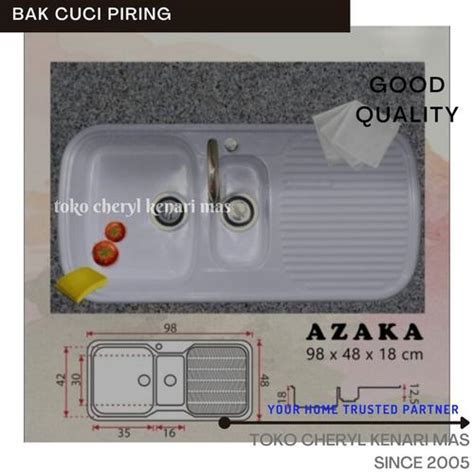 Jual KITCHEN SINK BAK CUCI PIRING 9848 MARBLE WHITE PUTIH GLOSSY ...