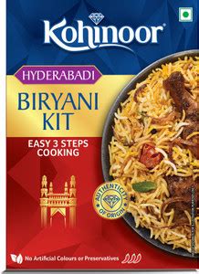 KOHINOOR Authentic Hyderabadi Biryani Basmati Rice Kit 327 g Price in ...