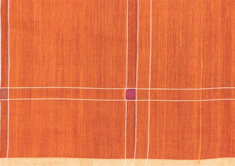 Pixel Buta Cotton and Handspun Handloom Saree - Orange