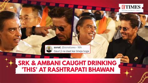 A toast to hydration: Shah Rukh Khan & Mukesh Ambani's ORS sip during ...