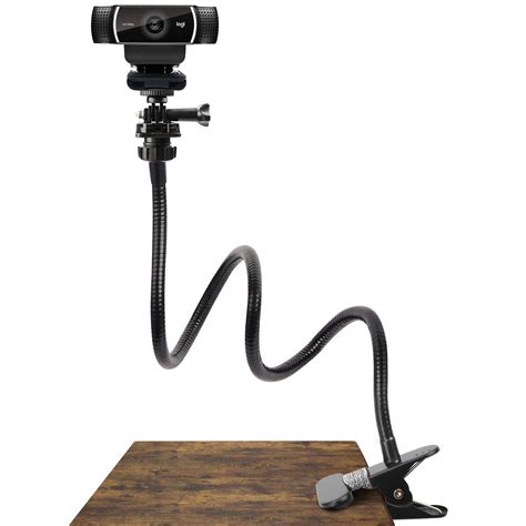 Pipishell 25 Inch Webcam Stand - Flexible Desk Mount Clamp Gooseneck ...