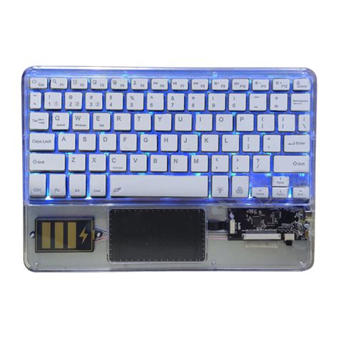TECPHILE Z33 Transparent Wireless Keyboard with Touchpad | Concept Kart
